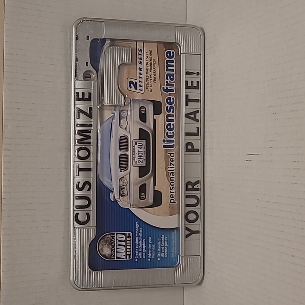 New Sealed Customize Your Plate License Tag  Cover